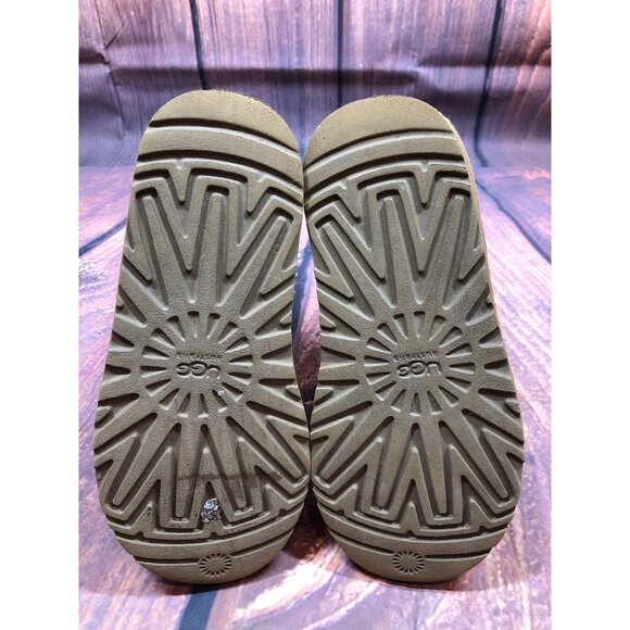 UGG Lil Sunshine #5948 Chestnut Side Zip Boots Girls 2 / 32 (m8e) - Picture 7 of 10